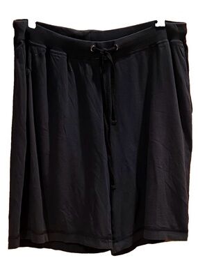 Daniel Buchler Men’s Black Peruvian Pima Cotton Shorts Drawstring Size Large
